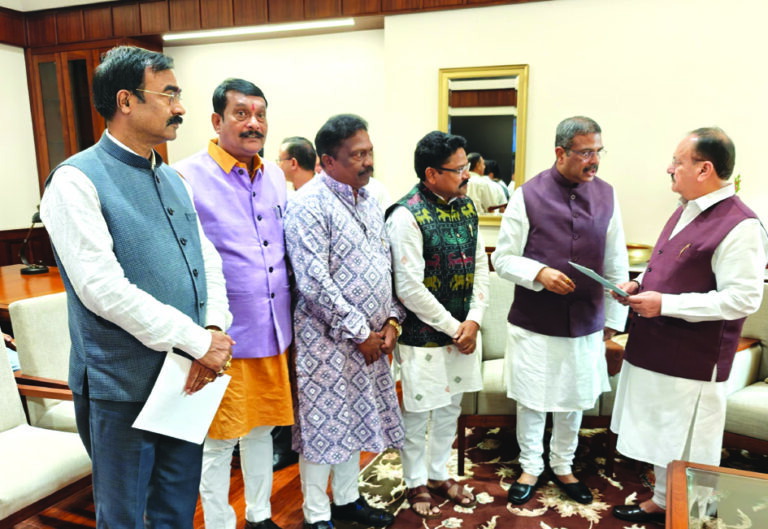 Odisha Health Minister meets Center Minister Nadda