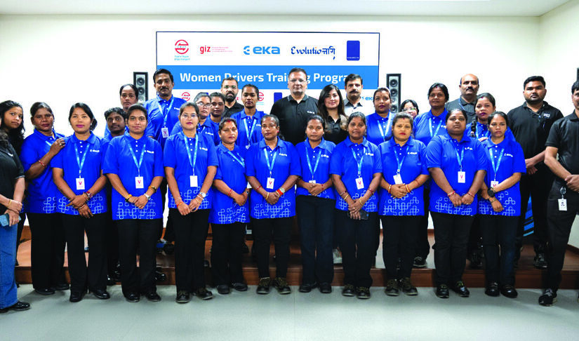 Women EV bus drivers returened after training