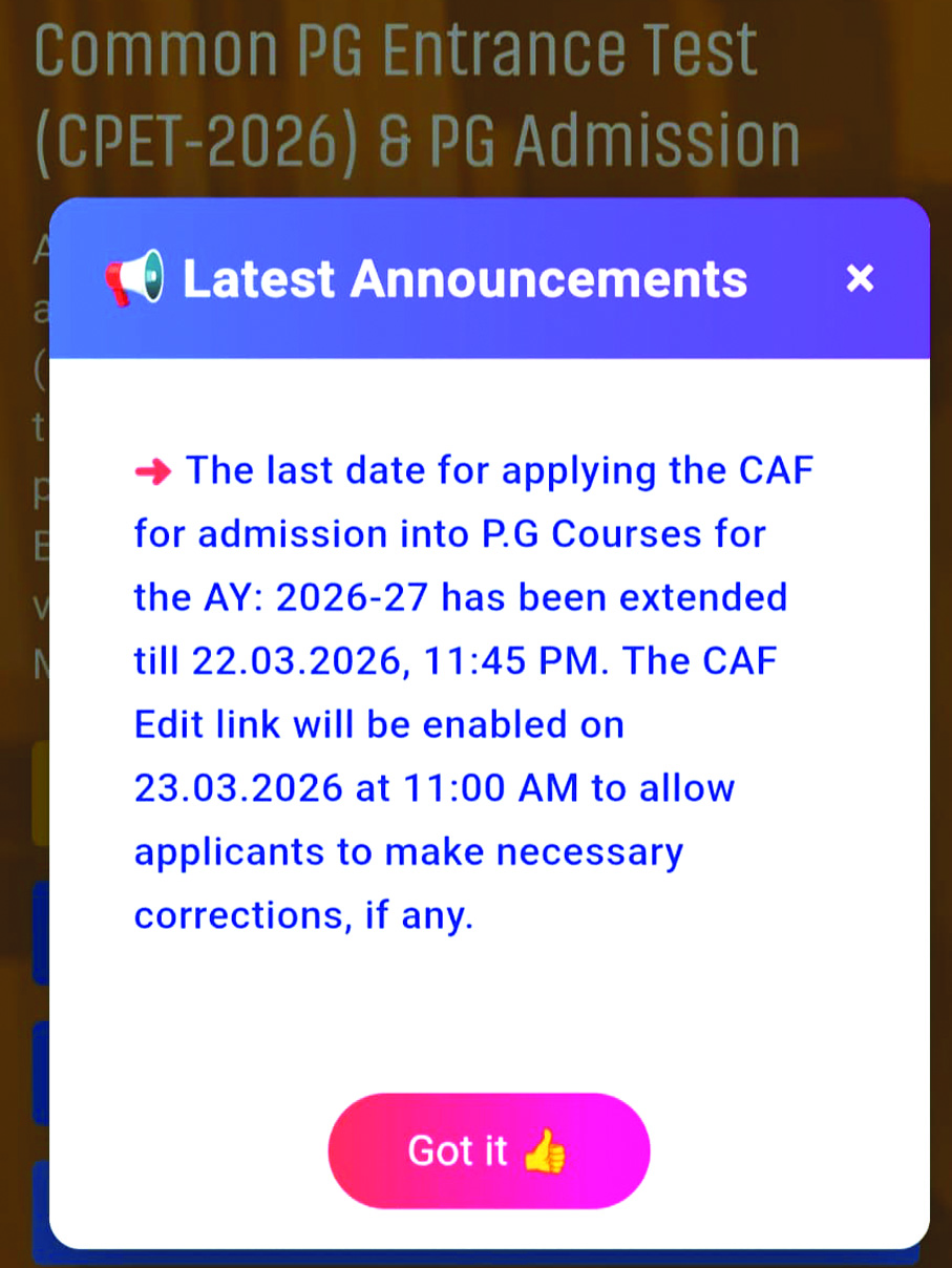 CPET time line extended