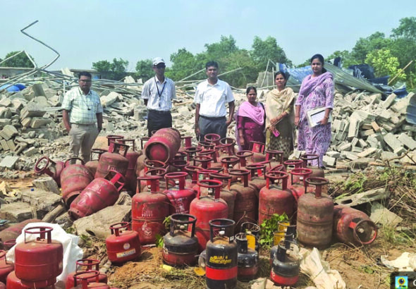 Gas cylinders seized