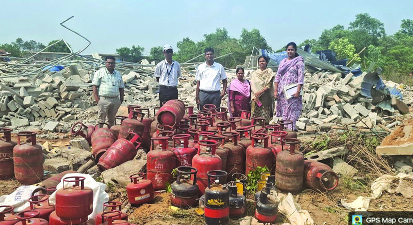 Gas cylinders seized