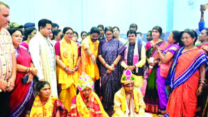 Dy CM Pravati Parida blesses newly married couples