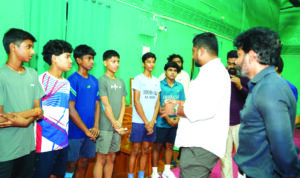 Sports Minister visited Badmonton training centre