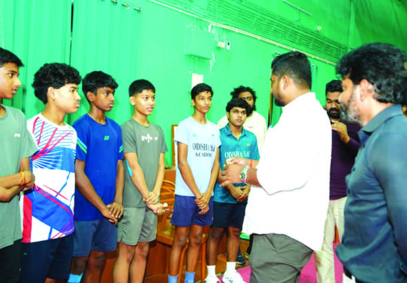 Sports Minister visited Badmonton training centre