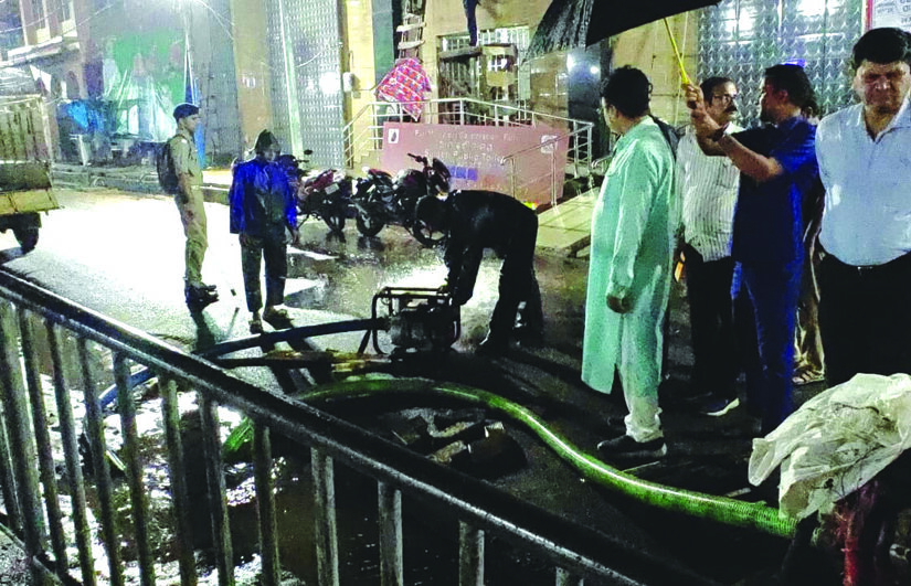 Drainage water pumping at Puri