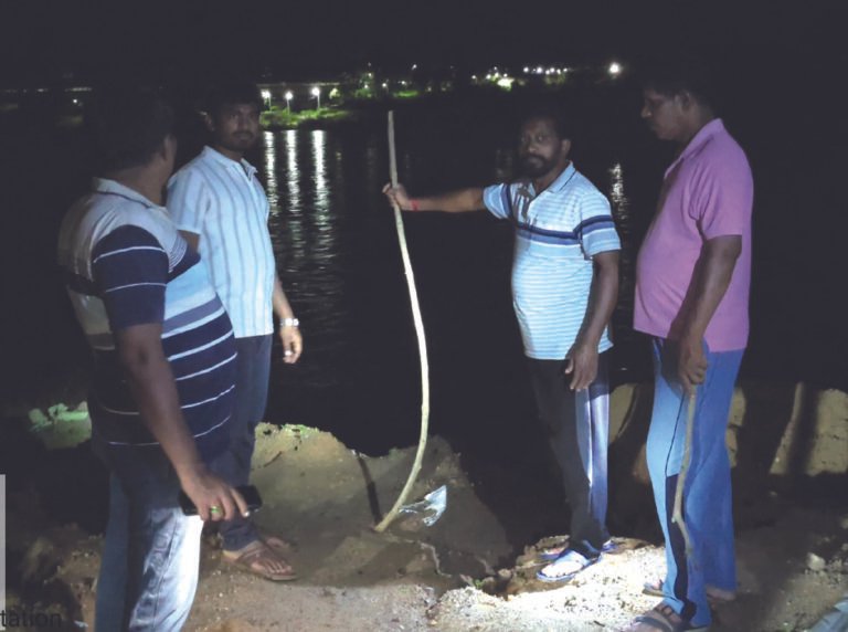 Night patroling at cyclon affected area